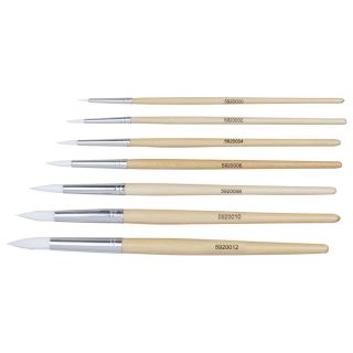 Student Round Synthetic Short Handled Brushes