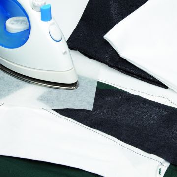 Woven Fusible Interfacings. White. Per metre