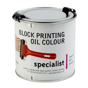 Specialist Crafts Block Printing Oil Colours 250ml Tin - Burnt Sienna