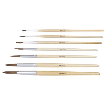 Student Round Pony Short Handled Brushes