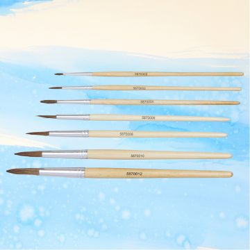 Student Short Handled Round Pony Brush Bulk Pack