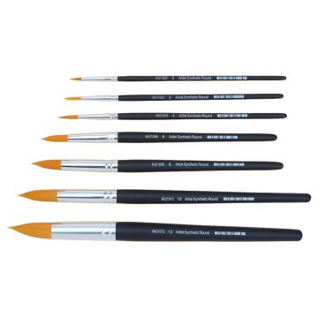 Specialist Crafts Artist Round Short Handled Synthetic Brushes