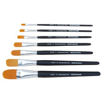Specialist Crafts Artist Filbert Short Handled Synthetic Brushes