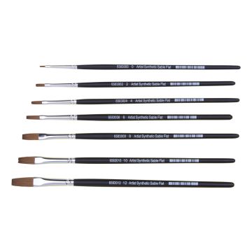 Specialist Crafts Artist Flat Sable Brush Set