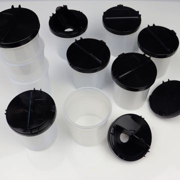 Non-Spill Pots with Flip-Top Lids Pack