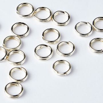 Split Rings - 5mm - Silver Plated