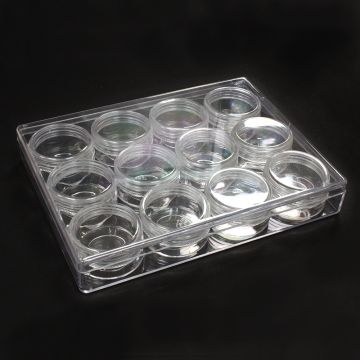 Storage Tray with Screw Lid Pots