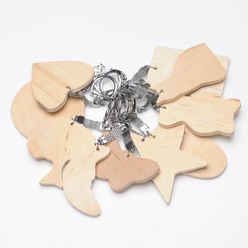 Wooden Key Fobs Pack