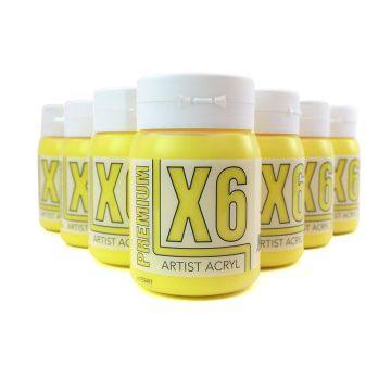 X6 Premium Acryl 500ml - Primary Yellow Bulk Pack
