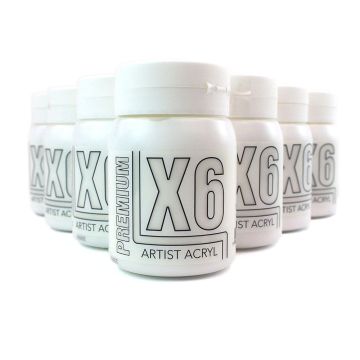 X6 Premium Acryl 500ml - Titanium White Bulk Pack
