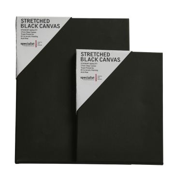 Specialist Crafts Student Stretched Canvas - Black
