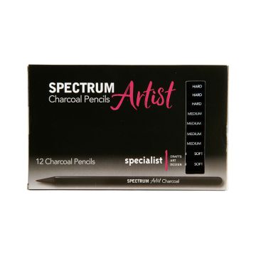 Spectrum Artist Charcoal Pencils - Assorted. Pack of 12