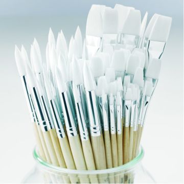 Students Short Handled Synthetic Brush Class Pack