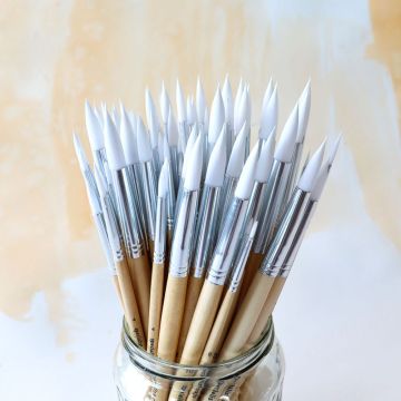 Student Short Handled Round Synthetic Brush Bulk Pack