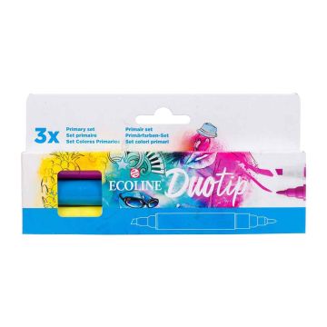 Ecoline Duotip Marker Set Primary | 3 Colours