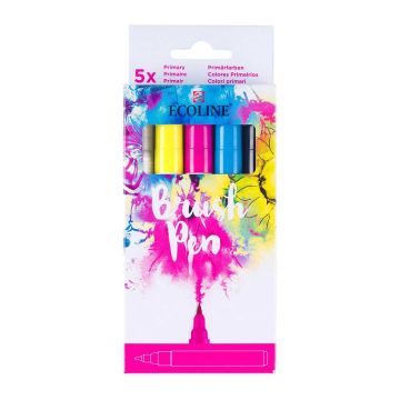 Ecoline Brushpen Primary Pack of 5
