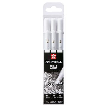 Sakura Gelly Roll Set Bright White Fine Set of 3
