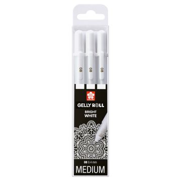 Sakura Gelly Roll Set Bright White Medium Set of 3
