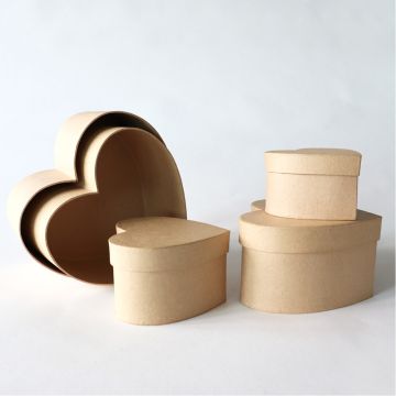 Large Heart Boxes. Assorted. Pack of 5