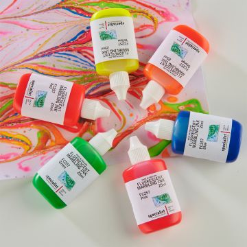 Specialist Crafts Fluorescent Marbling Inks 6 x 25ml Set