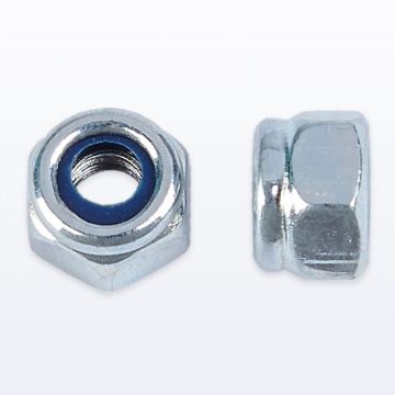 BZP Nyloc Nuts. Per pack