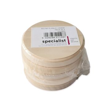 Round Wooden Plaque Blank 100mm dia.