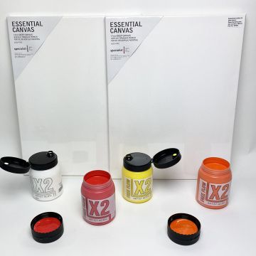 Acrylic Pouring Kit - Yellow and Red