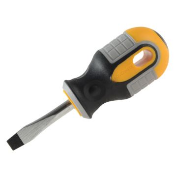 Roughneck Screwdrivers - Slotted Flared Tip - Chubby - 40 x 6mm