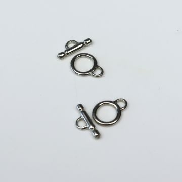 Toggle Clasps. Silver Plated. Pack of 10