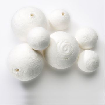 White Papier Mache Balls