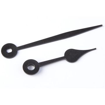 Plastic Clock Hands - Minute 65mm. Hour 45mm - Black