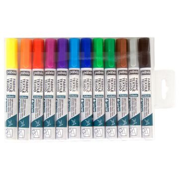 Pebeo 7A Fabric Pens - Assorted. Pack of 12