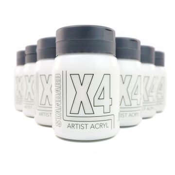 X4 Standard Acryl 500ml - Titanium White Bulk Pack