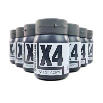 X4 Standard Acryl 500ml - Mars Black Bulk Pack