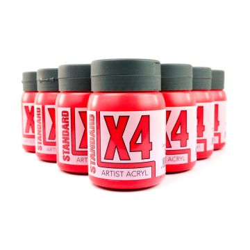 X4 Standard Acryl 500ml - Cadmium Red Hue Bulk Pack