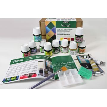 Pebeo Vitrail Paint 45ml Assorted Set