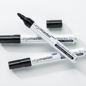 TZ Legamaster Whiteboard Markers. Black. Pack of 10