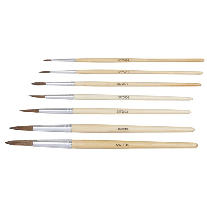 Student Round Pony Short Handled Brushes Student Round Pony Short Handled Brushes