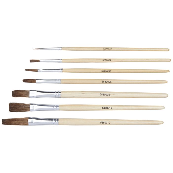 Student Flat Pony Short Handled Brushes Student Flat Pony Short Handled Brushes