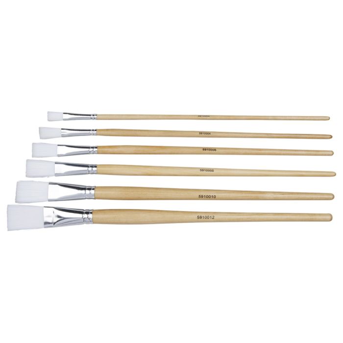 Student Flat Synthetic Long Handled Brushes Student Flat Synthetic Long Handled Brushes