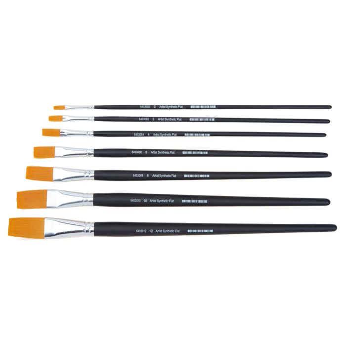 Specialist Crafts Artist Flat Long Handled Synthetic Brushes Specialist Crafts Artist Flat Long Handled Synthetic Brushes