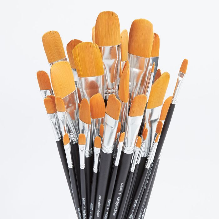 Artist Filbert Synthetic Brush Bulk Pack