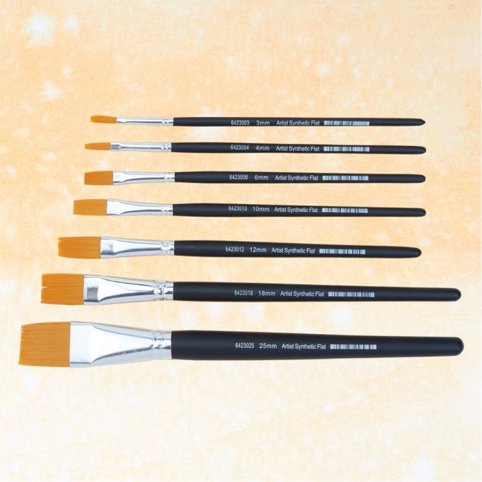 Artist Flat Synthetic Brush Set