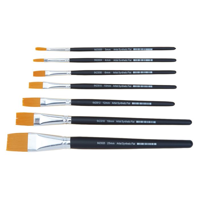 Specialist Crafts Artist Flat Short Handled Synthetic Brushes Specialist Crafts Artist Flat Short Handled Synthetic Brushes