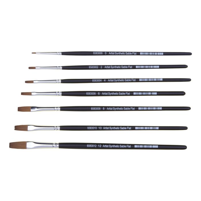 Specialist Crafts Artist Flat Sable Brush Set Specialist Crafts Artist Flat Sable Brush Set