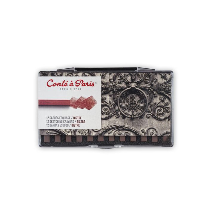 Conte Carres. Bistre. Pack of 12