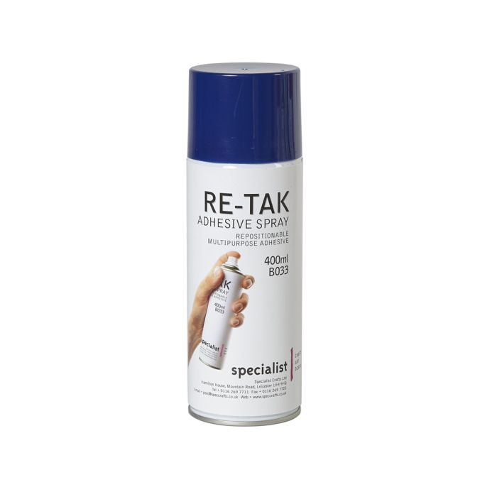 Specialist Crafts Re-Tak Adhesive Spray - 400ml Can Specialist Crafts Re-Tak Adhesive Spray - 400ml Can