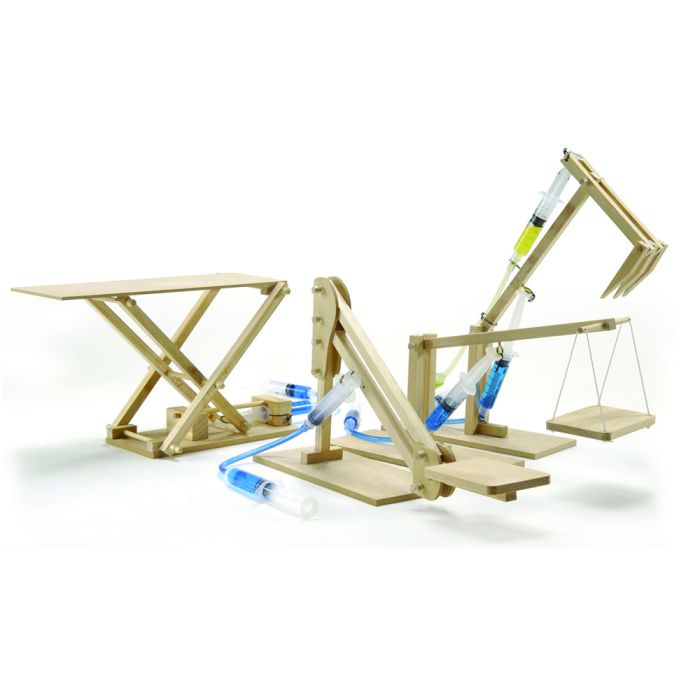 4 in 1 Hydraulic Machines Wooden Kit 4 in 1 Hydraulic Machines Wooden Kit