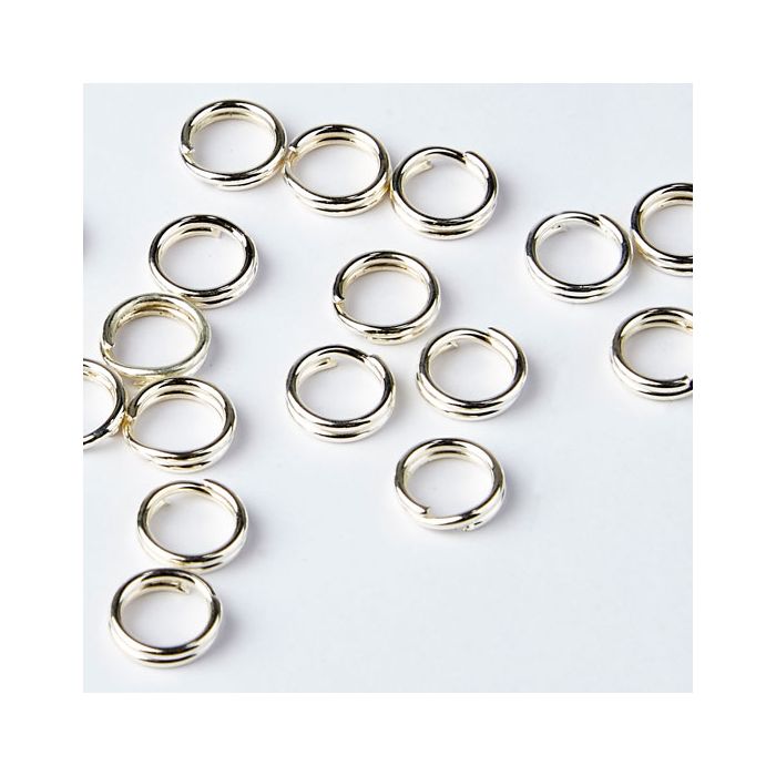 Split Rings - 5mm - Silver Plated Split Rings - 5mm - Silver Plated