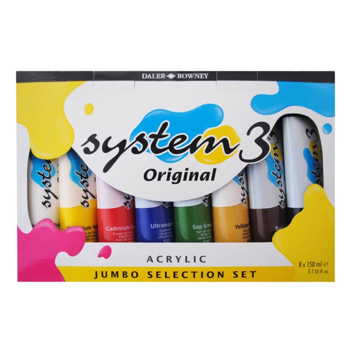 Daler-Rowney System 3 Original Acrylic 150ml Starter Set Daler-Rowney System 3 Original Acrylic 150ml Starter Set